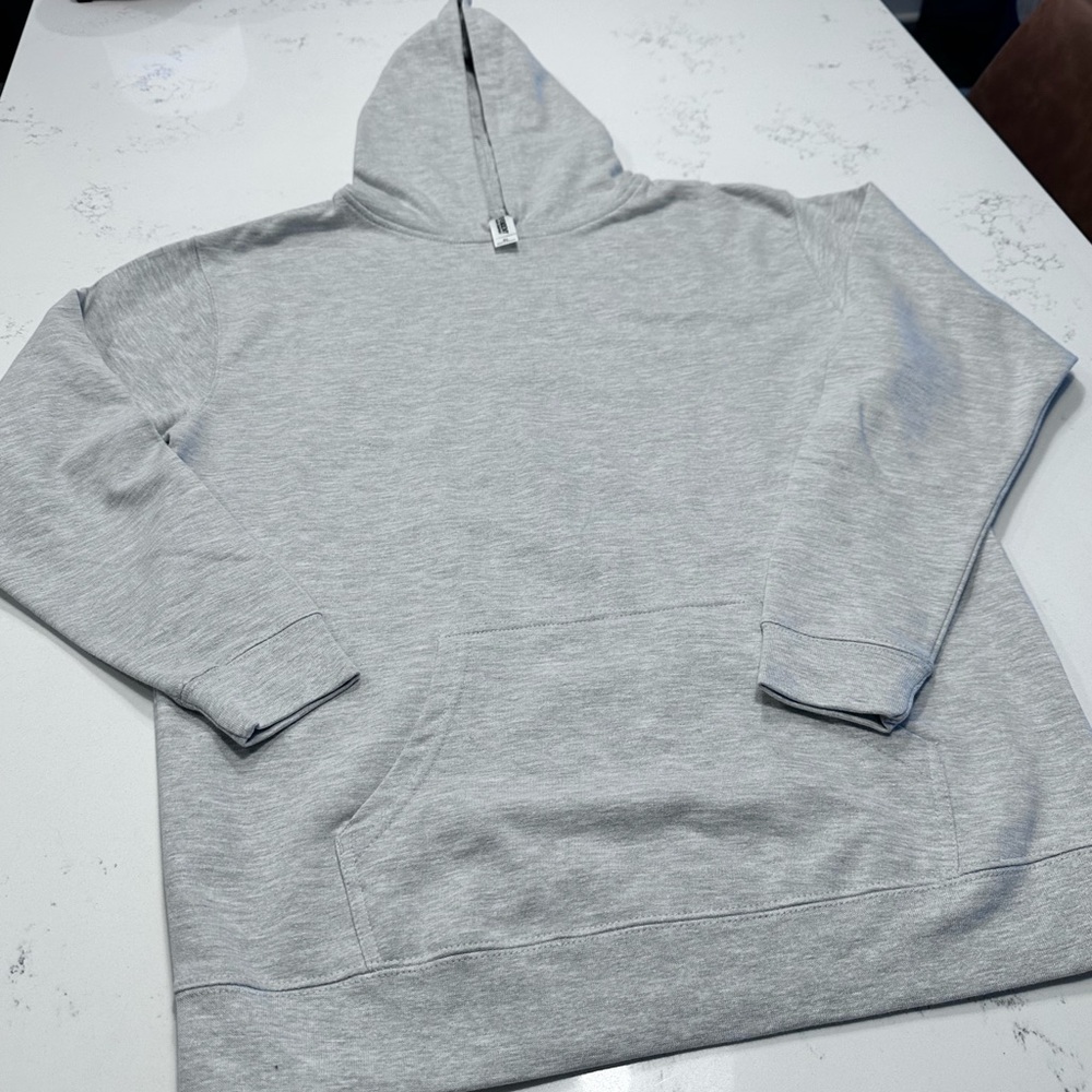 Independent trading company Oversized basic gray hooded sweatshirt - Picture 4 of 6